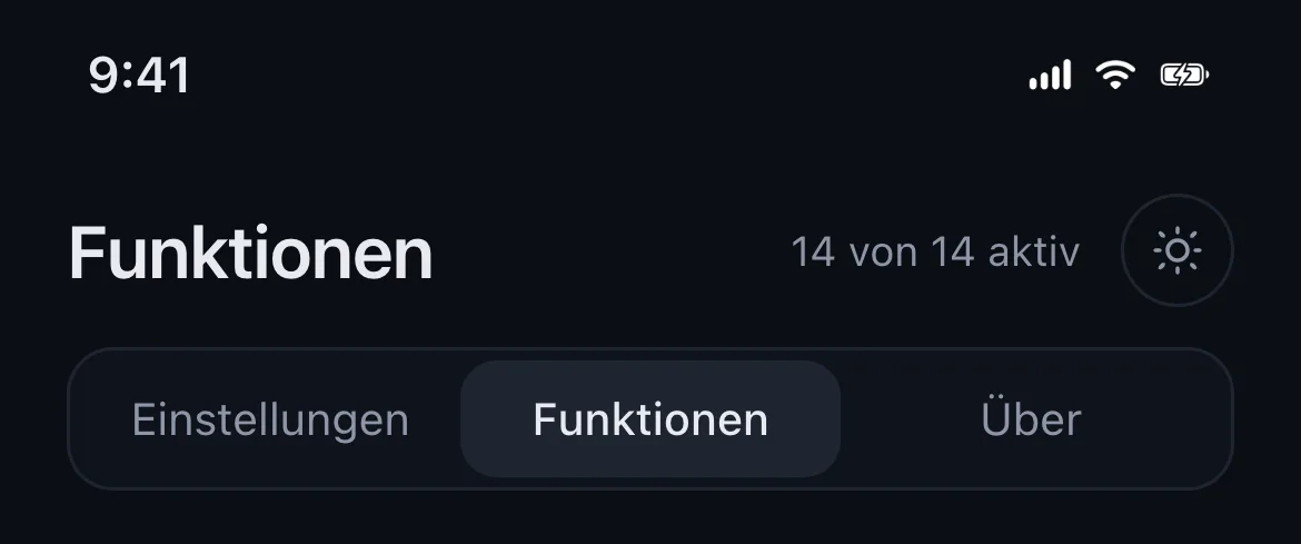 Bildschirm „Fähigkeiten“