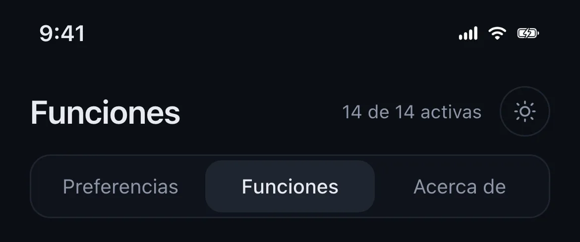 Pantalla de capacidades