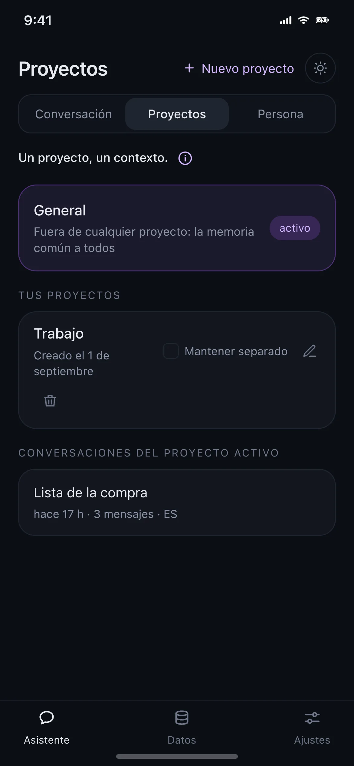 Proyectos y contextos en IRIO