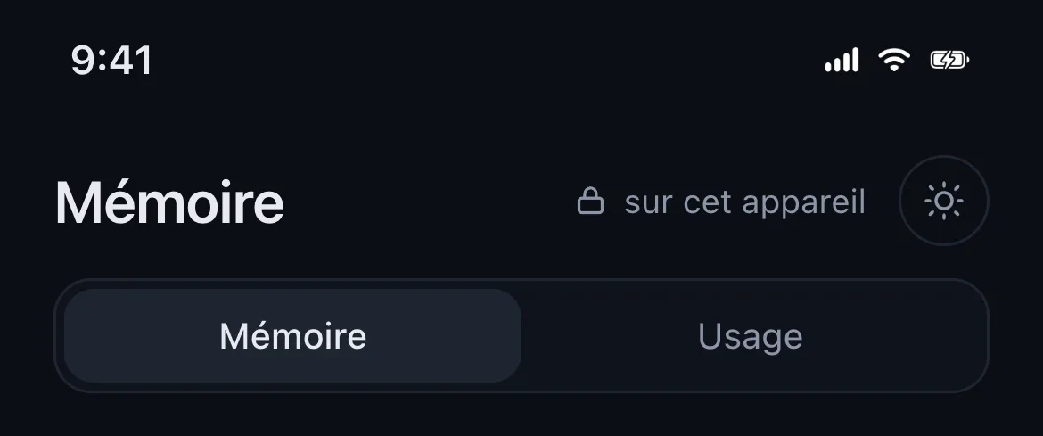 Écran Mémoire