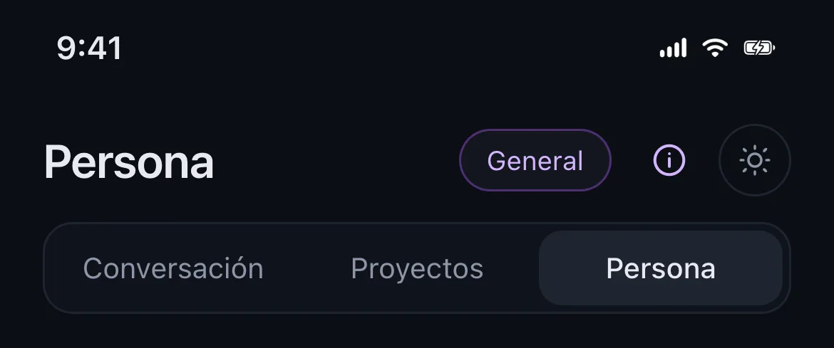 Pantalla de persona
