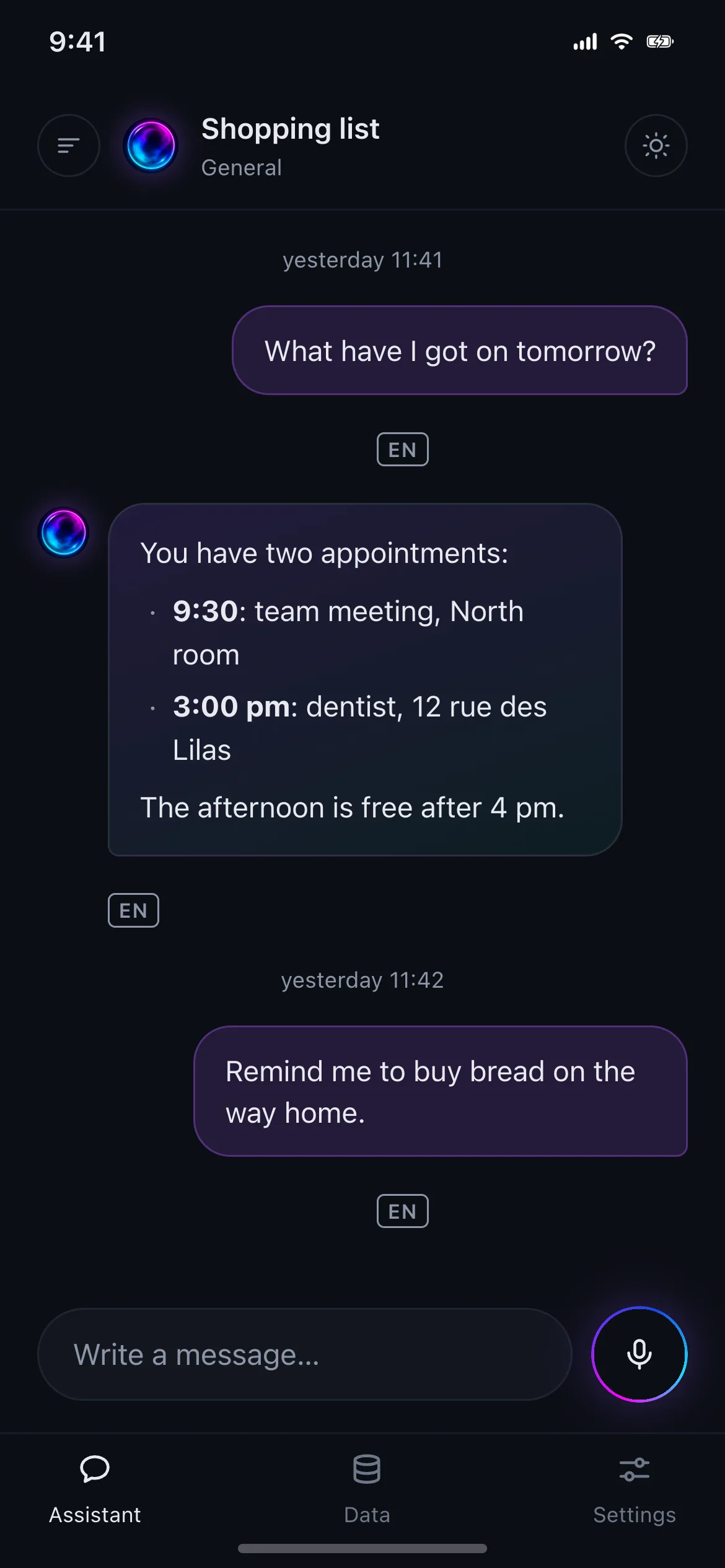 Written conversation with IRIO